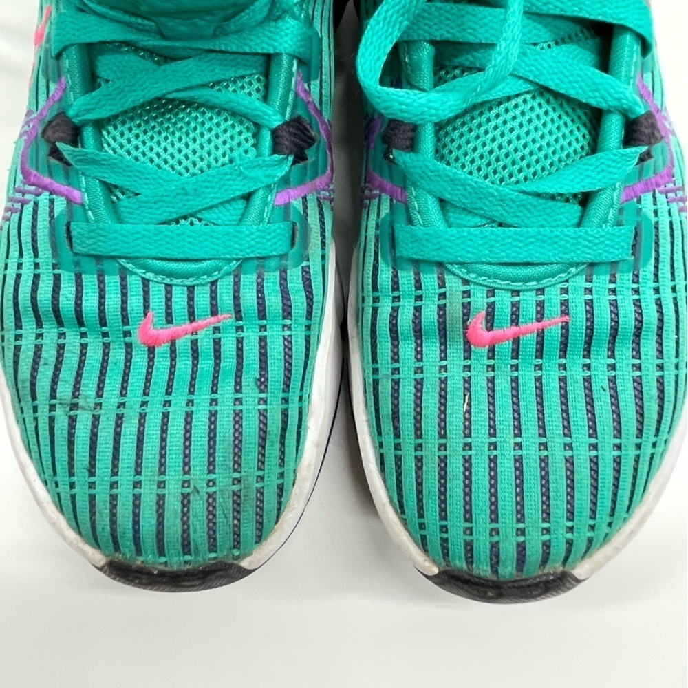 Nike LeBron James Witness VI 6 South Beach Emerald Green Pink Size 6 - Picture 9 of 11